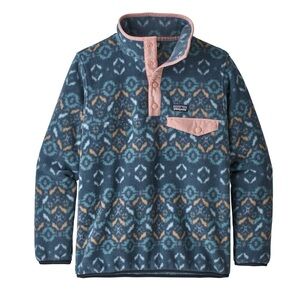 Patagonia Synchilla girls Blue and Pink pullover sweater size( 12) L